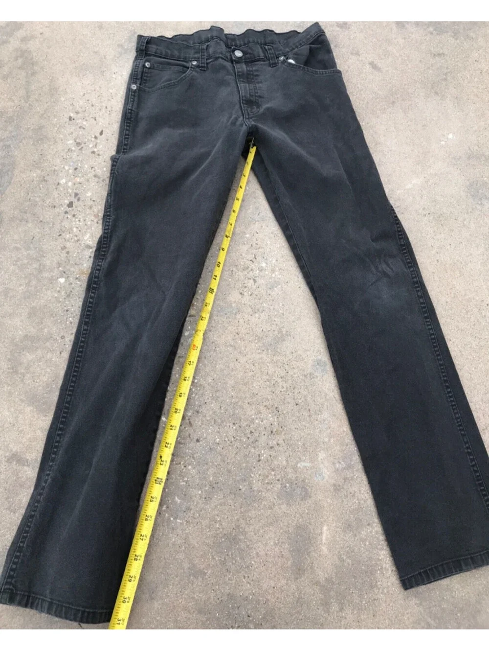 Dickies Black Denim Great Fit 32x32 Mens Jeans Straight Leg Lite Fading WorkPant